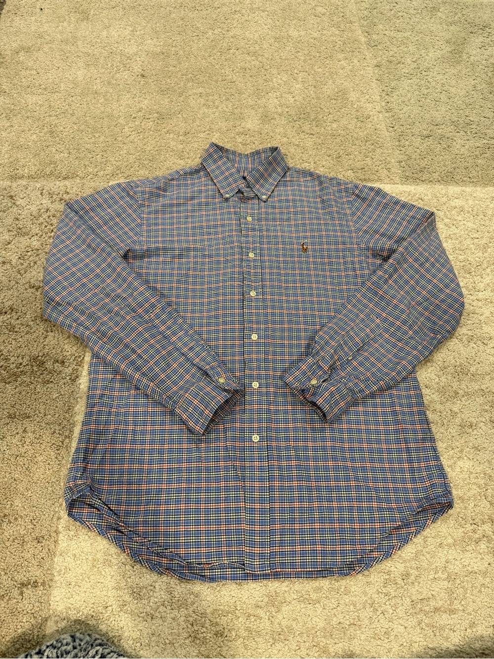 Ralph Lauren Multicolor Blue Plaid Button-Down Shirt